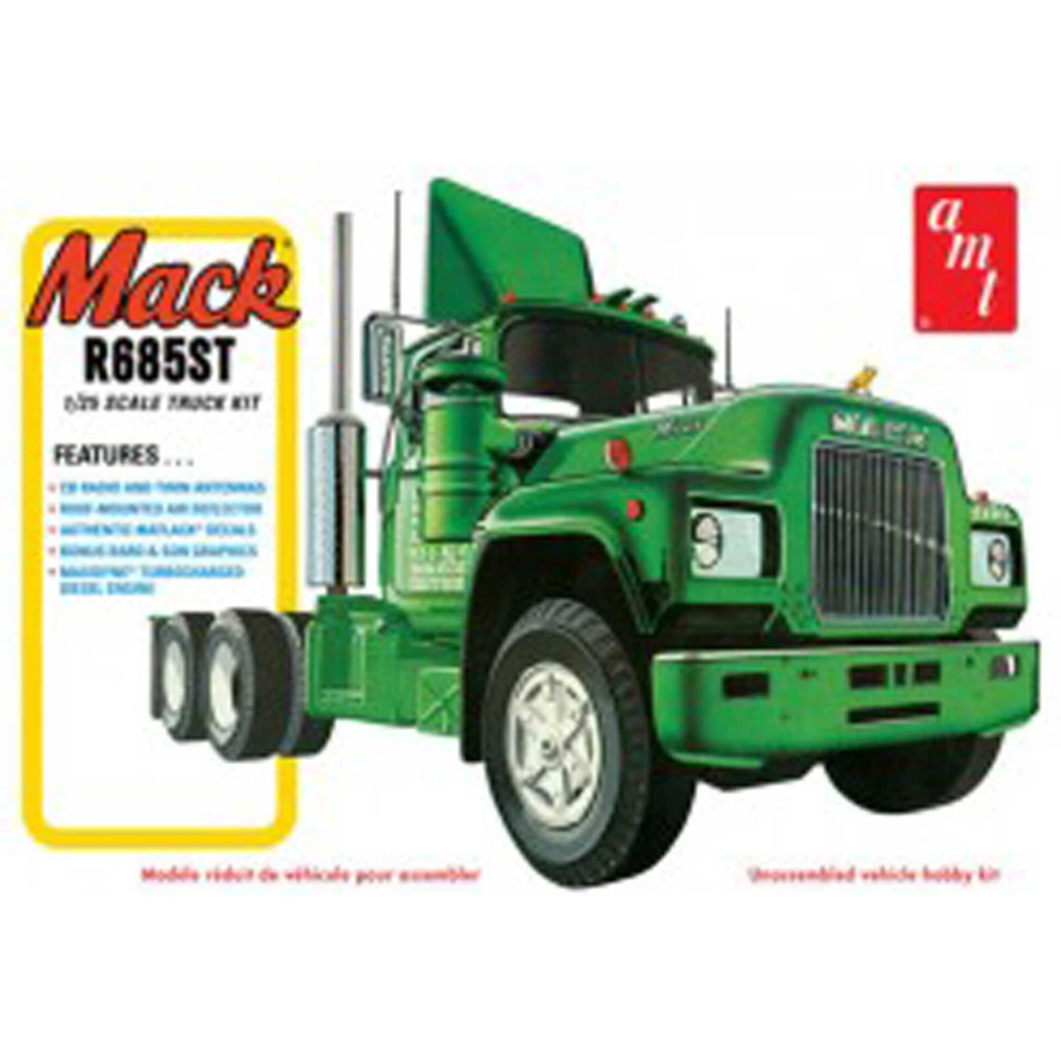 AMT 1/25, Mack R685ST Semi Tractor, Model Kit 3 AMT 1/25, Mack R685ST Semi Tractor, Model Kit