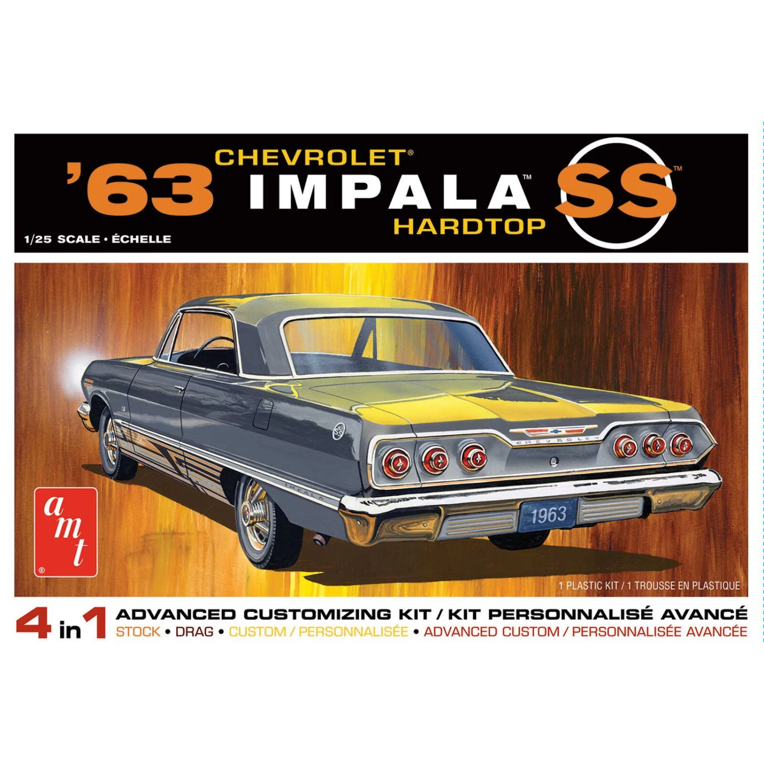 AMT 1/25 1963 Chevy Impala SS, Model Kit 3 AMT 1/25 1963 Chevy Impala SS, Model Kit