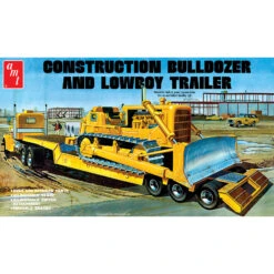 AMT 1/25 Lowboy Semi Trailer & Bulldozer Combo