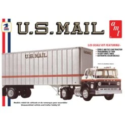 AMT 1/25 Ford C900 US Mail Truck With USPS Trailer 11 AMT 1/25 Ford C900 US Mail Truck With USPS Trailer -Precision Models Store AMT1326 A4 16UYV6P6